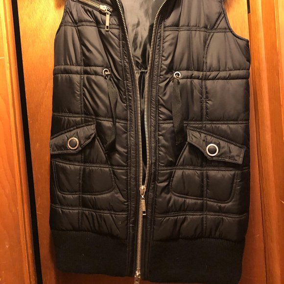 Big Chill Jackets & Coats Long Black Quilted Vest Poshmark